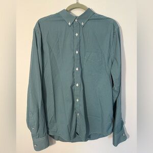 UNTUCKit Green & White Check Button Front Long Sleeve Shirt Mens - Size Large